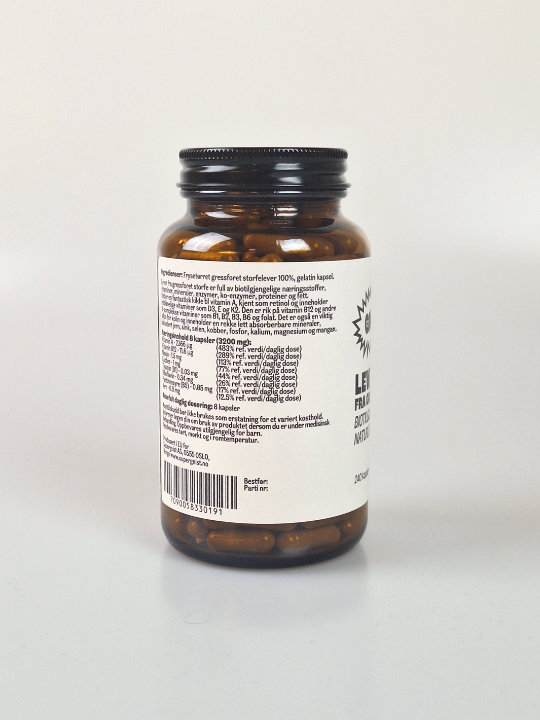 Leverkapsler 240 stk