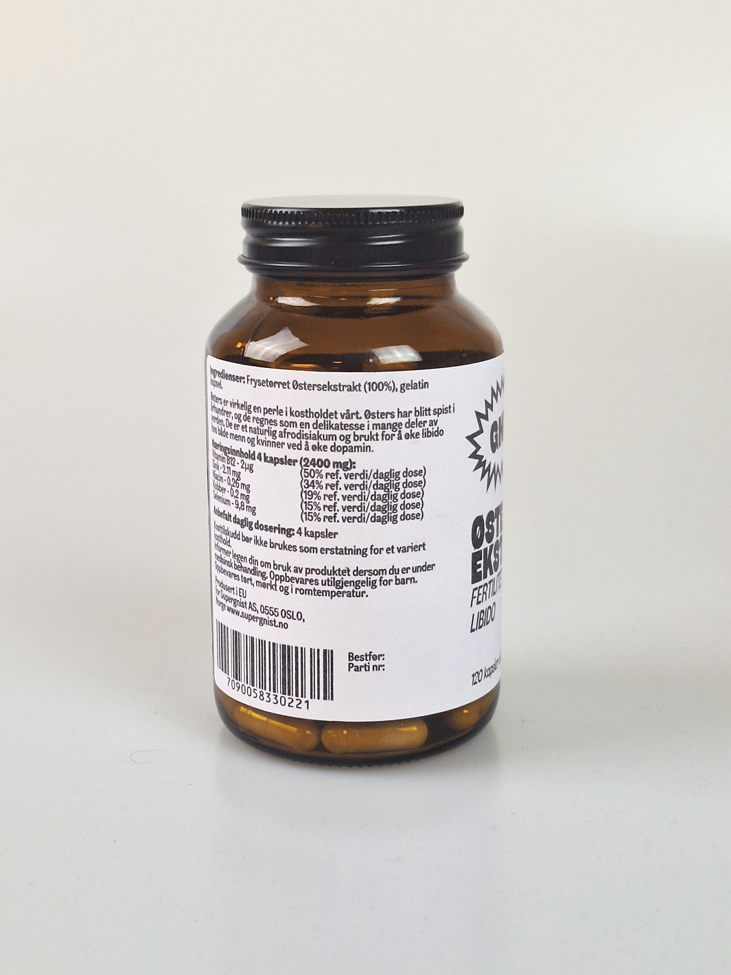 Østersekstrakt kaplser