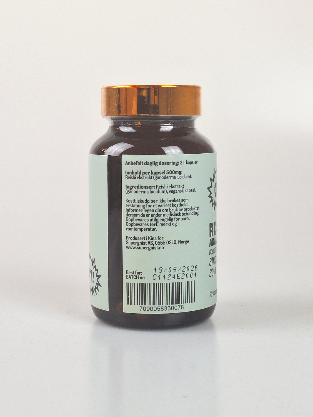 Reishi dobbeltekstrakt kapsler